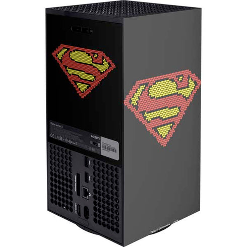 DC Comics Superman Logo Pixels XBox Series X Digital Edition Console Skin